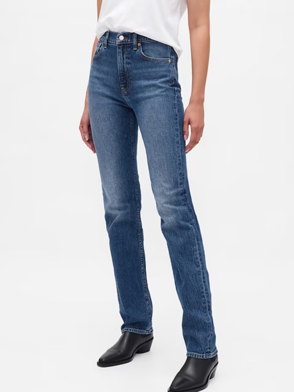 NIP GAP high rise 90s slim straight jeans 27T